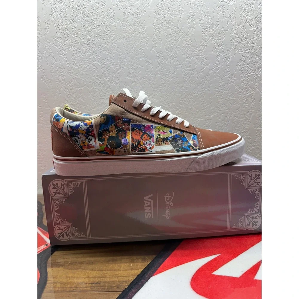 Vans Old Skool Disney 100th Anniversary Scrapbook Brown Sneakers Mens 13 NEW